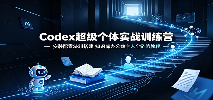 Codex超级个体实战训练营:安装配置Skill搭建,知识库办公数字人全链路教程-WE智谷