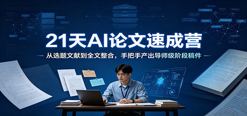 21天AI论文速成营：从选题文献到全文整合，手把手产出导师级阶段稿件-WE智谷