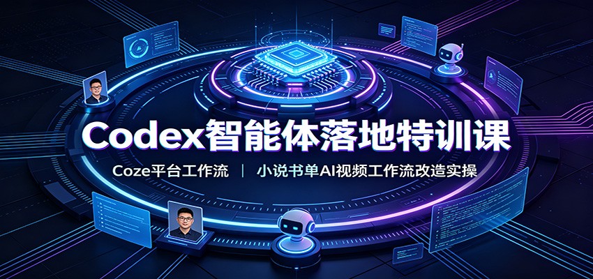 Codex智能体落地特训课：Coze平台工作流，小说书单AI视频工作流改造实操-WE智谷