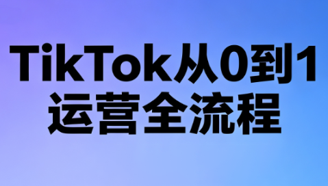 绿洲·TikTok从0到1运营全流程(更新7月)-WE智谷