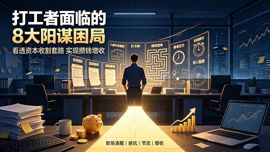 付费文章:打工者面临的8大阳谋困局,看透资本收割套路实现攒钱增收-WE智谷